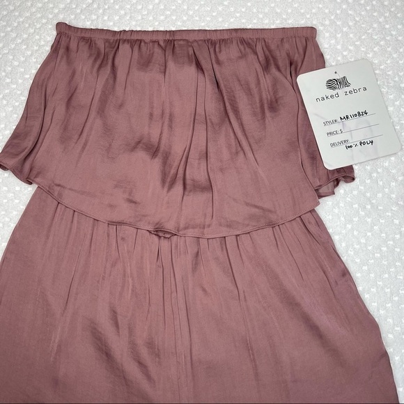 NWT Naked Zebra Jumpsuit Romper. Size Small.Cherry Taupe color - Picture 7 of 7